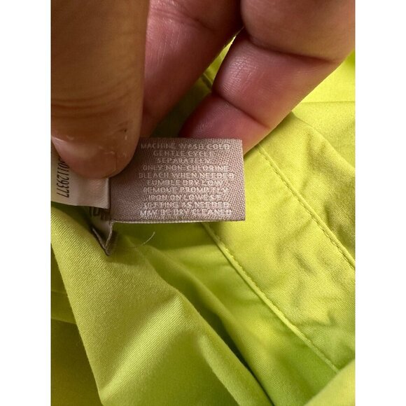 Chicos Lime Green Button Down Roll Up Long Sleeve Casual Blouse Size 2 US L - Picture 7 of 10